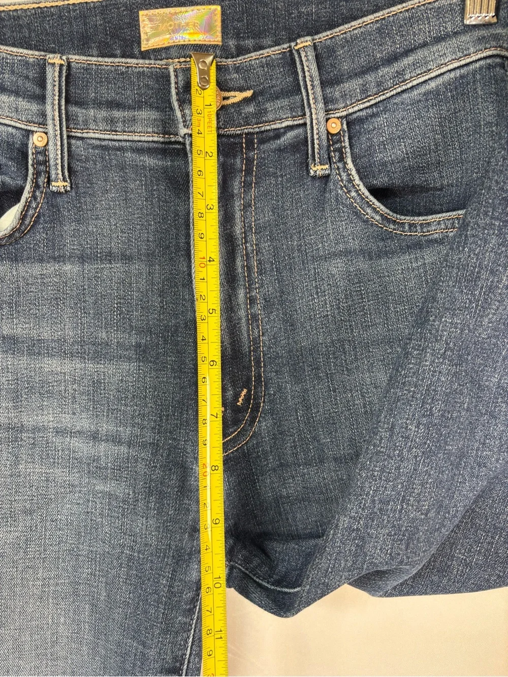 MOTHER The Insider Crop Step Fray Girl Crush Jeans Size 27